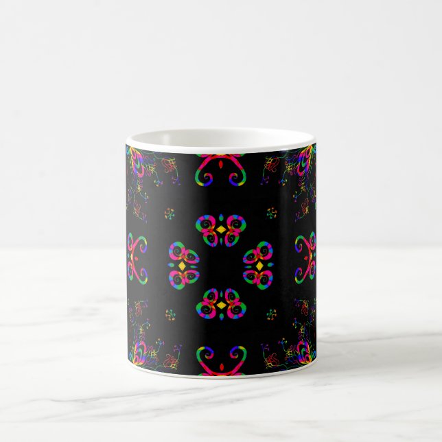 Taza De Café Flores de Fiesta Bailando (Centro)