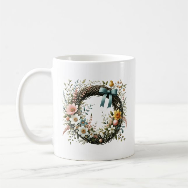 Taza De Café Flores de flores (Izquierda)