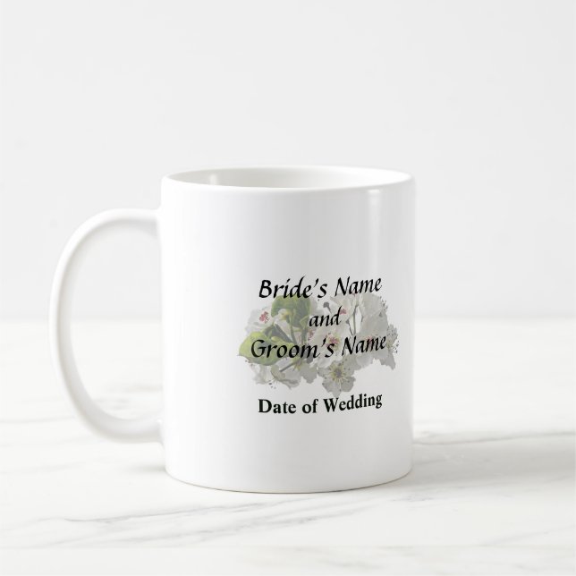 Taza De Café Flores de flores de oso blanco (Izquierda)