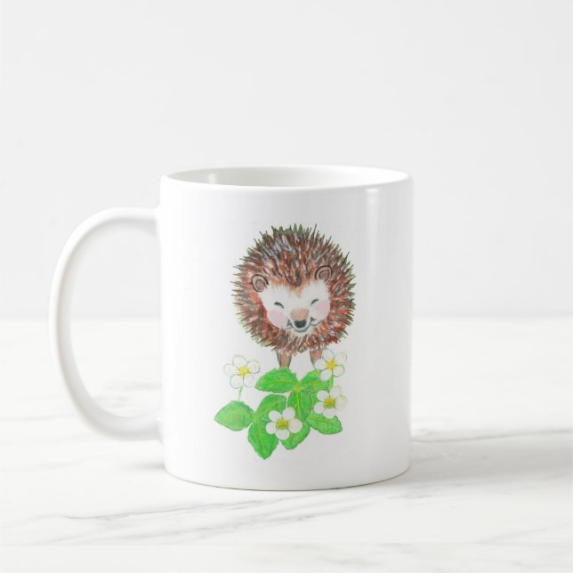 Taza De Café Flores de fresa silvestres y edganzas jóvenes (Izquierda)