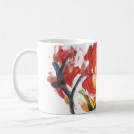 Taza De Café Flores de fuego