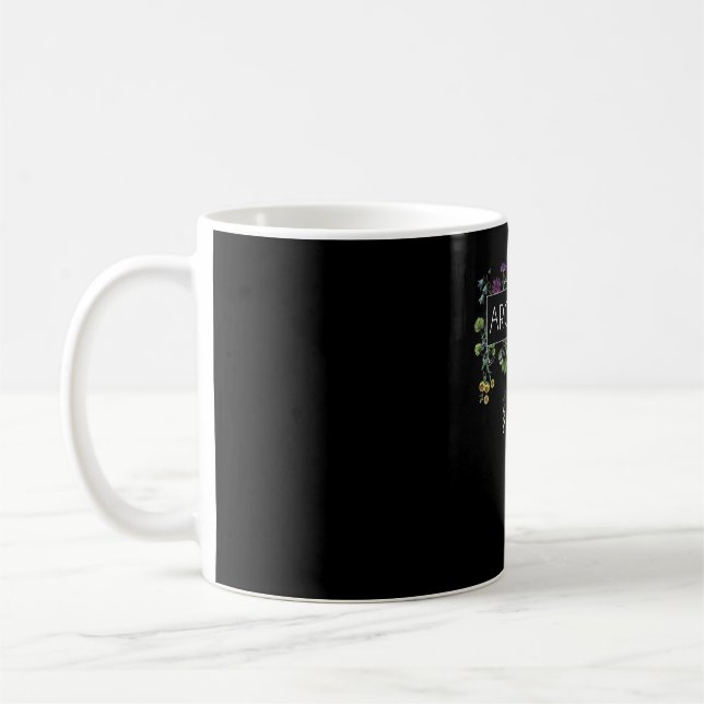 Taza De Café flores de herbario botánico arquitectónico (Izquierda)