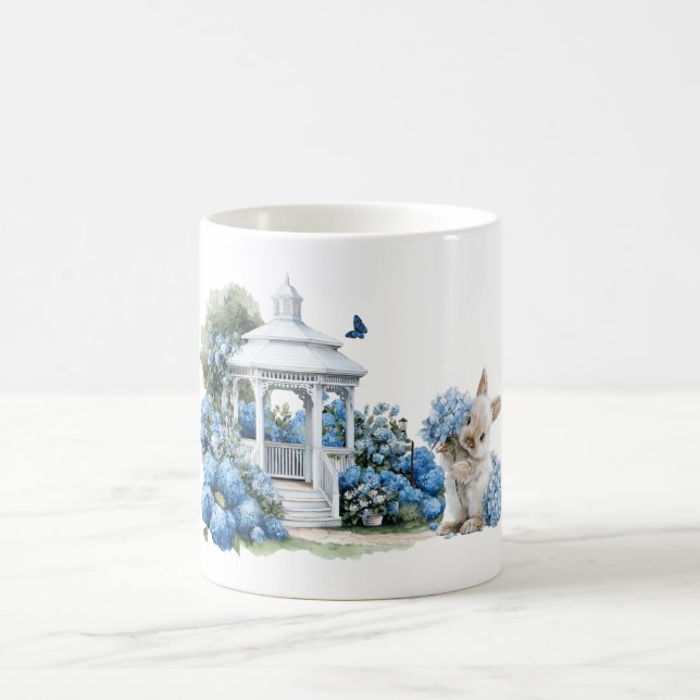 Taza De Café Flores de hortensia acuarela (Centro)