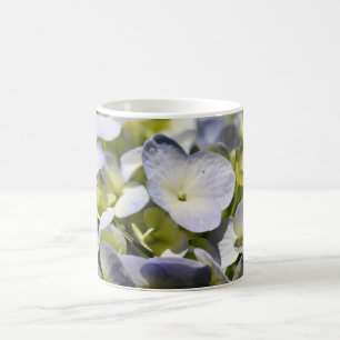 Taza De Café Flores de Hydrangeas Azules