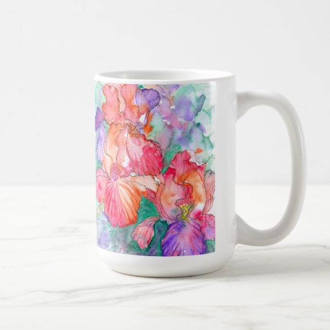 Taza De Café Flores de iris: Día de la Madre (Derecha)