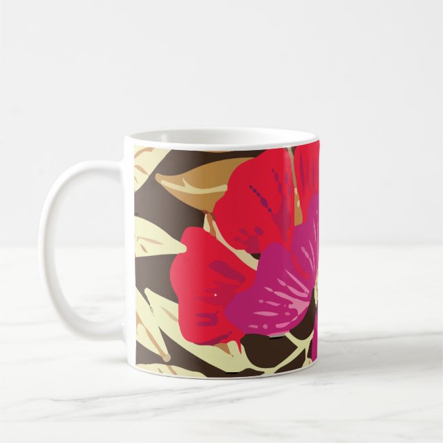 Taza De Café Flores de jungla tropical salen (Izquierda)