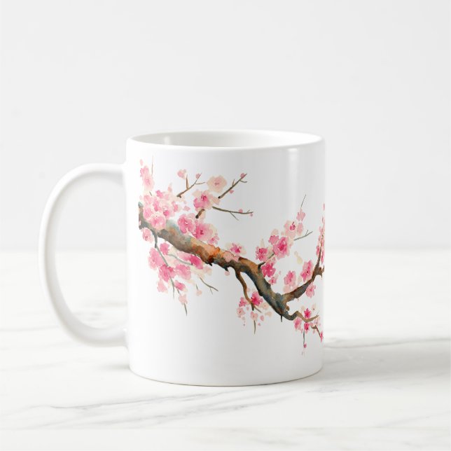 Taza De Café Flores de la flor de cerezo (Izquierda)