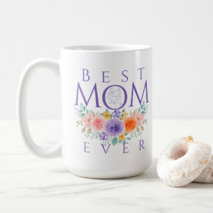 Taza De Café Flores de la Mejor Mamá del Mundo, Cita del Día de