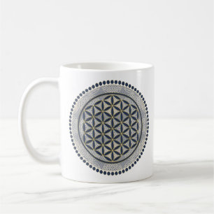 Taza De Café FLORES DE LA VIDA - Símbolo de geometría sagrada A