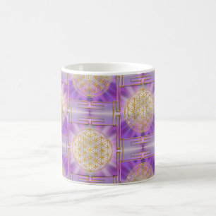 Taza De Café FLORES DE LA VIDA - Yantra patrón ininterrumpido