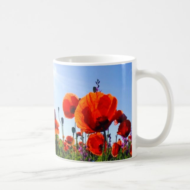 Taza De Café Flores de lapachos rojos salvajes (Derecha)