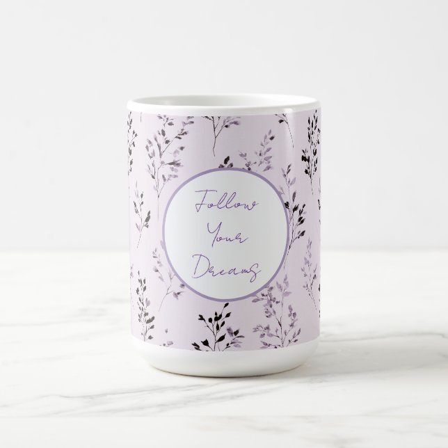 Taza De Café Flores de lavanda púrpura (Centro)