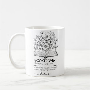 Taza De Café Flores de libros abiertos de definición de Booktro