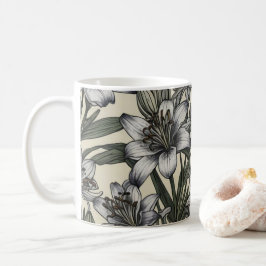 Taza De Café Flores de lirio africano vintage