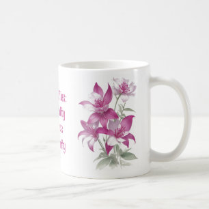 Taza De Café Flores De Lirio Morado