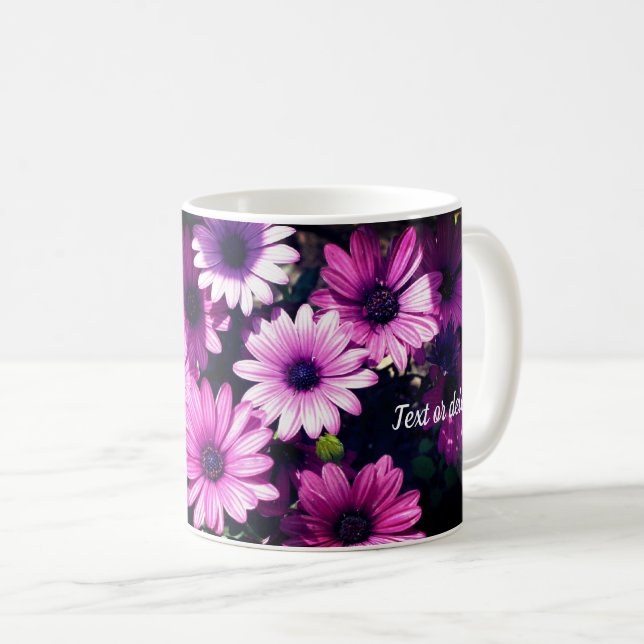 Taza De Café Flores de margarita africana personalizadas (Anverso derecho)
