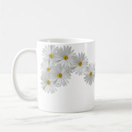 Taza De Café Flores de marguerita blanca