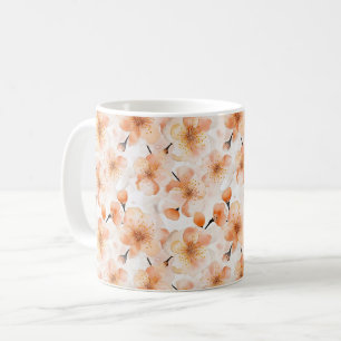 Taza De Café Flores de melocotón