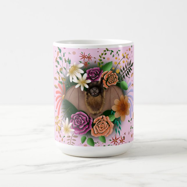 Taza De Café Flores de murciélago Floral Botánica (Centro)