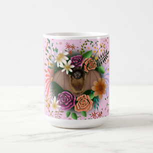 Taza De Café Flores de murciélago Floral Botánica