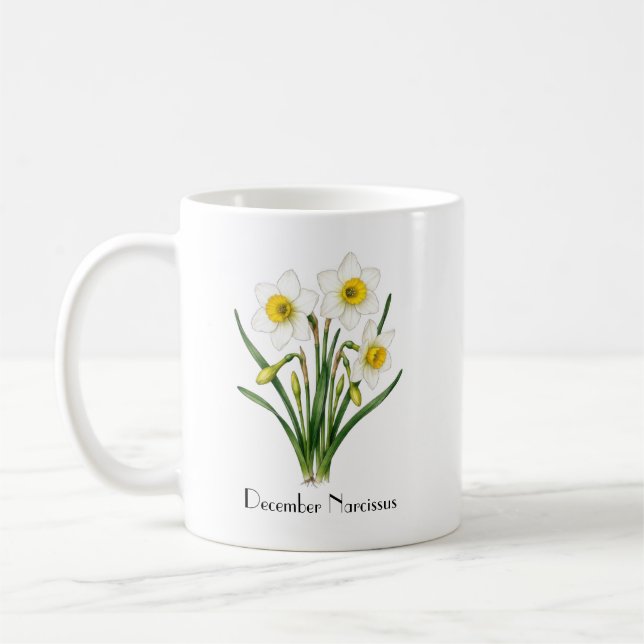 Taza De Café Flores de Narciso de Diciembre  (Izquierda)