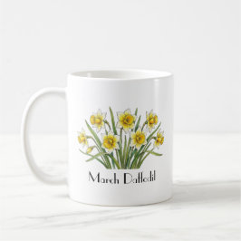 Taza De Café Flores de Narciso de Marzo