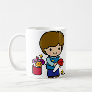 Taza De Café Flores de niño florista