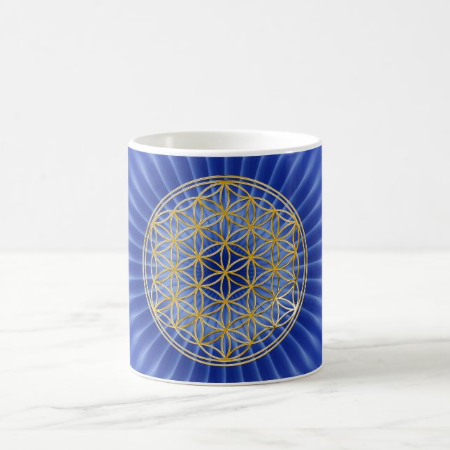 Taza De Café FLORES DE oro de la vida (Centro)