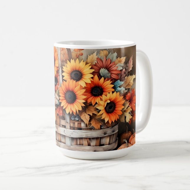 Taza De Café Flores de otoño (Anverso derecho)