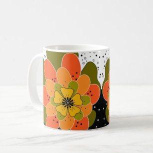 Taza De Café Flores de otoño, otoño, flor, ilustración arrojada