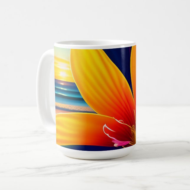 Taza De Café Flores de paraíso tropical (Anverso izquierdo)