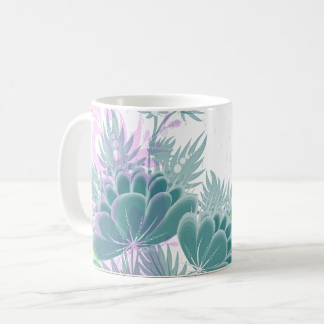 Taza De Café flores de pascua lluviosas (Anverso izquierdo)