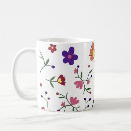 Taza De Café flores de patrón-