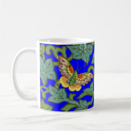 Taza De Café Flores de porcelana china de época y mariposas