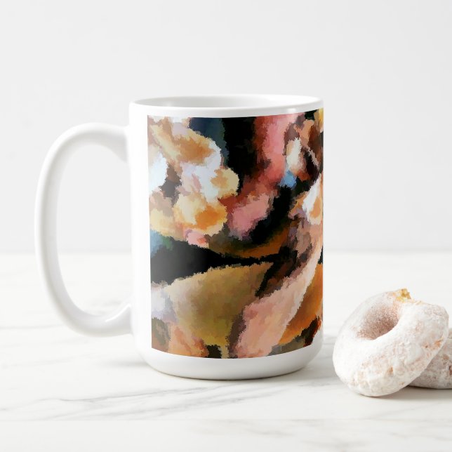 TAZA DE CAFÉ FLORES DE POTPOURI (Con donut)