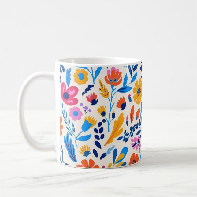 Taza De Café Flores de primavera (Izquierda)