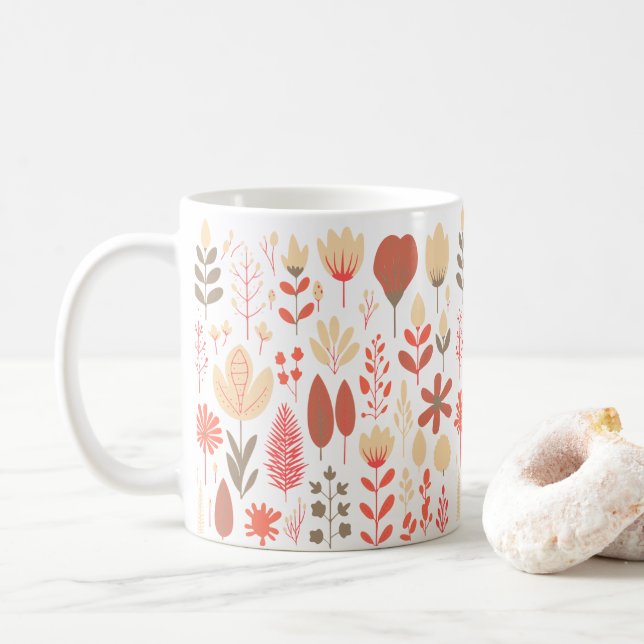 Taza De Café Flores de primavera (Con donut)