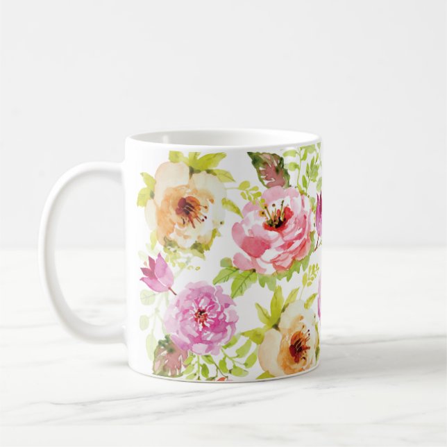 Taza De Café Flores de primavera (Izquierda)