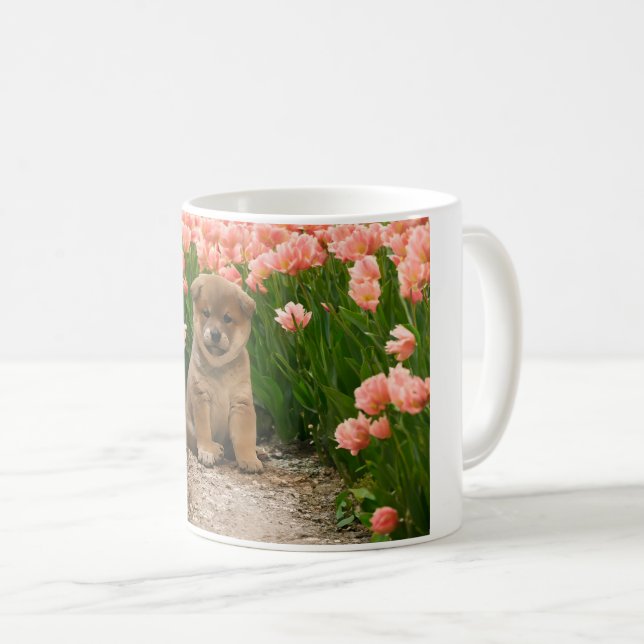 Taza De Café Flores de primavera chiba inu (Anverso derecho)