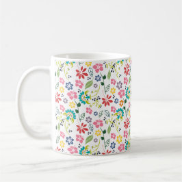 Taza De Café Flores de primavera tropical coloridas