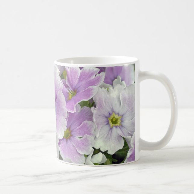 Taza De Café Flores de Primula Café Mug (Derecha)