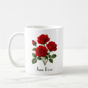 Taza De Café Flores de Rosa de Junio