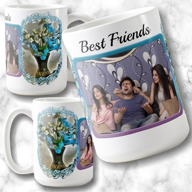 Taza De Café Flores de seda azules 2190 (Subido por el creador)