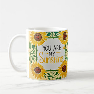 Taza De Café Flores de sol brillantes, tú eres mi sol