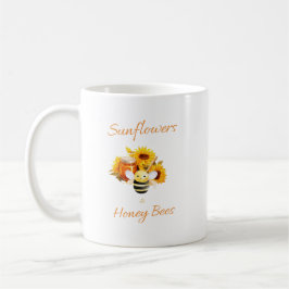 Taza De Café Flores de sol y abejas