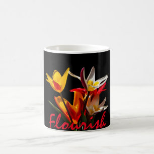 Taza De Café Flores de Tulipán - Florecer Oscuro