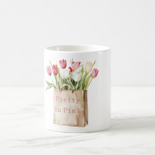 Taza De Café Flores de Tulipán Rosadas Rojas Amarillas Blancas 