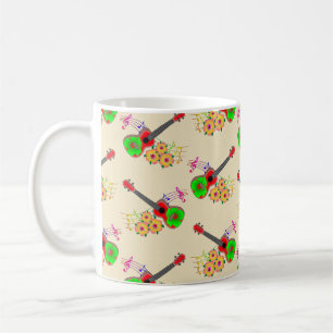 Taza De Café Flores de Ukulele hawaiana Hibiscus