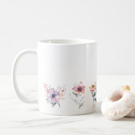 Taza De Café Flores de varios estilos en la base