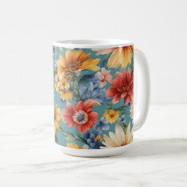 Taza De Café Flores de verano elegantes y sorprendentes